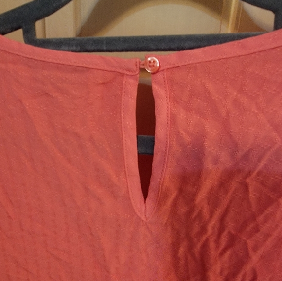 Womens Plus Sz XXL Peach Tie Front Shirt Buffalo David Bitton - Picture 3 of 9